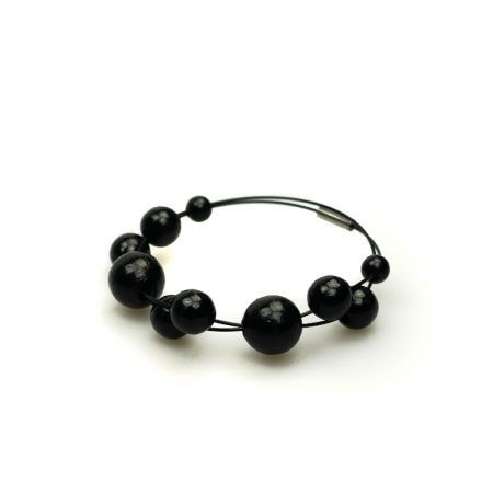Dřevěný náramek Bangle černý