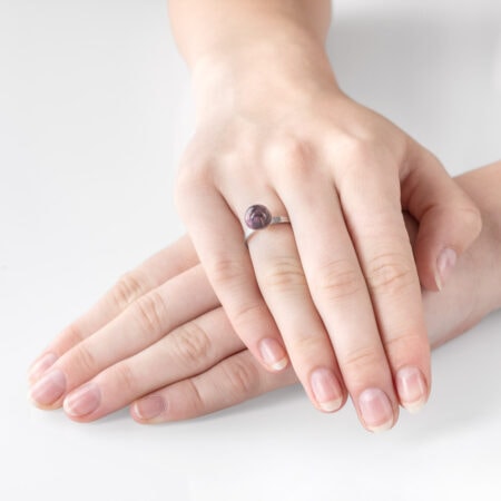 Skleněný prstýnek Magic fialový